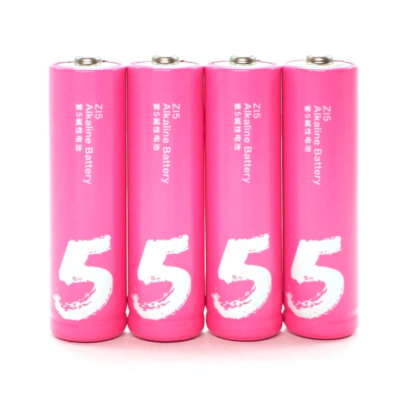 Батарейки алкалиновые ZMI Rainbow Zi5, AA, 4 шт., розовые